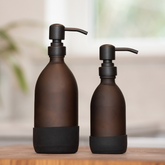 Amber Glass Soap Bottles
